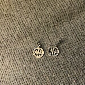 Dime cutout earrings